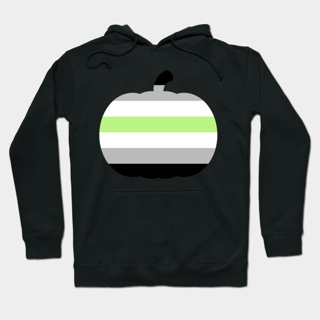 Halloween Pumpkin LGBT Flag Agender Hoodie by aaallsmiles